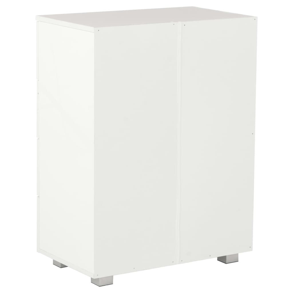 Buffet Blanc brillant 60x35x80 cm Bois d'ingénierie - XIOS