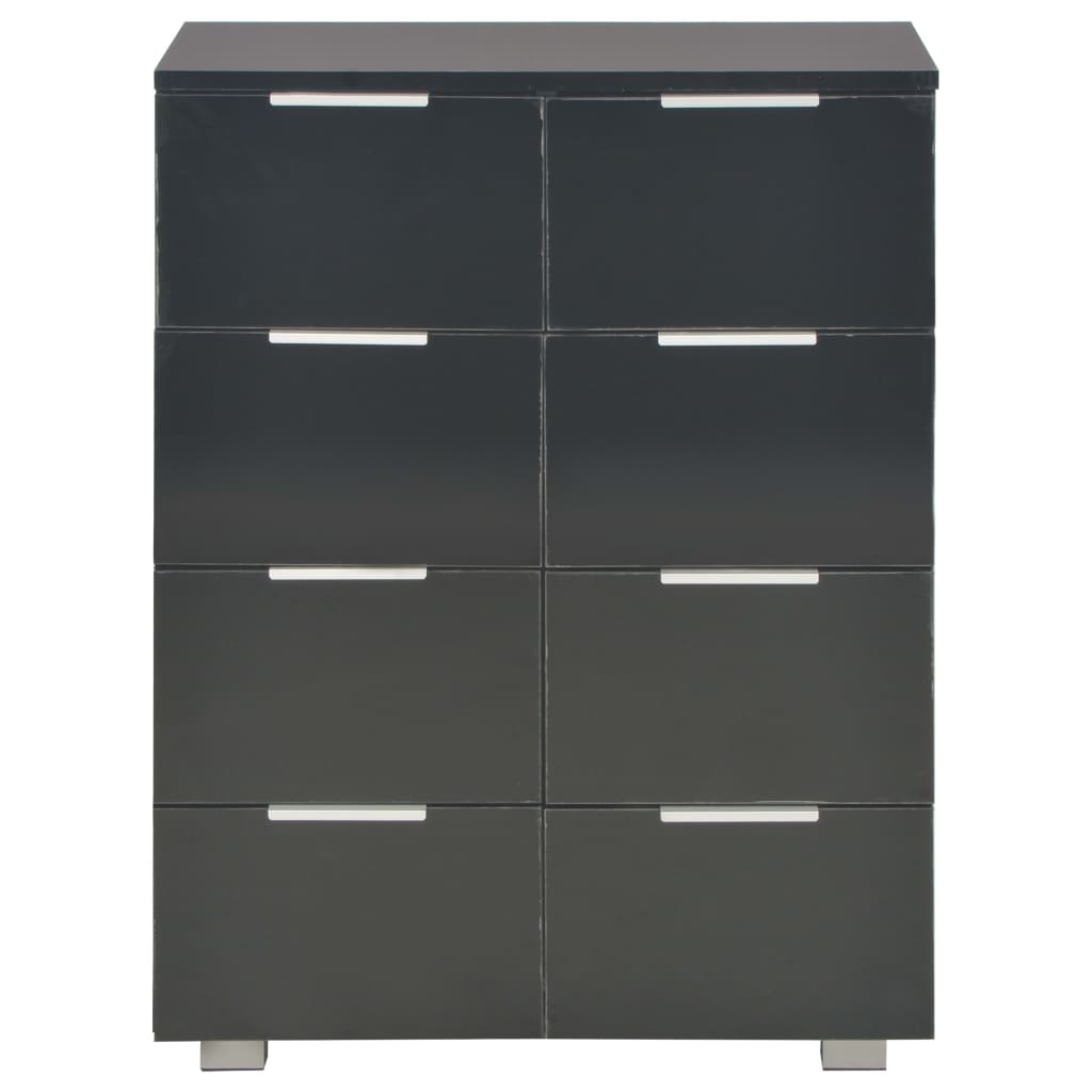 Buffet Noir brillant 60x35x80 cm Bois d'ingénierie - XIOS