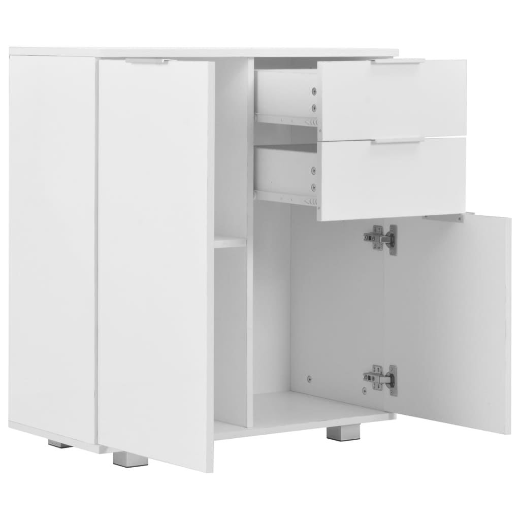 Buffet Blanc brillant 71 x 35 x 80 cm Bois d'ingénierie - XIOS