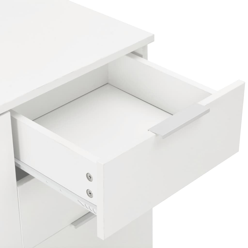 Buffet Blanc brillant 71 x 35 x 80 cm Bois d'ingénierie - XIOS
