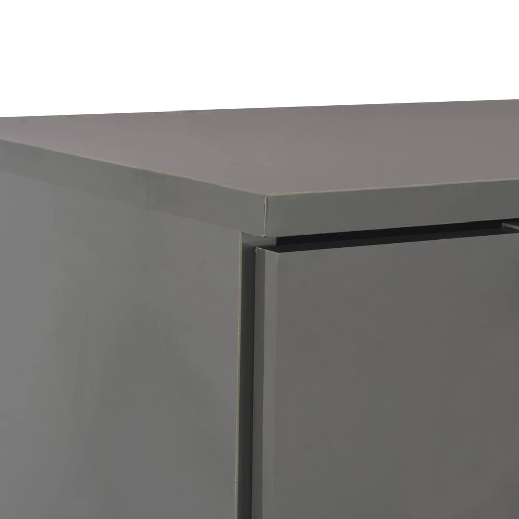 Buffet Gris brillant 71x35x80 cm Bois d'ingénierie - XIOS