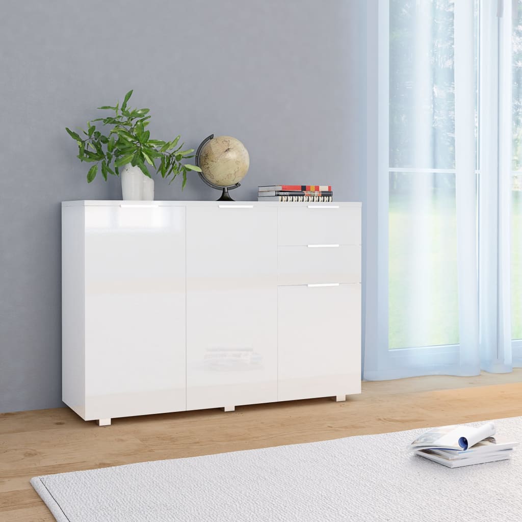Buffet Blanc brillant 107x35x80,5 cm - XIOS