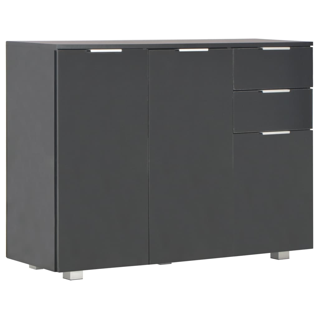 Buffet Noir brillant 107x35x80,5 cm - XIOS