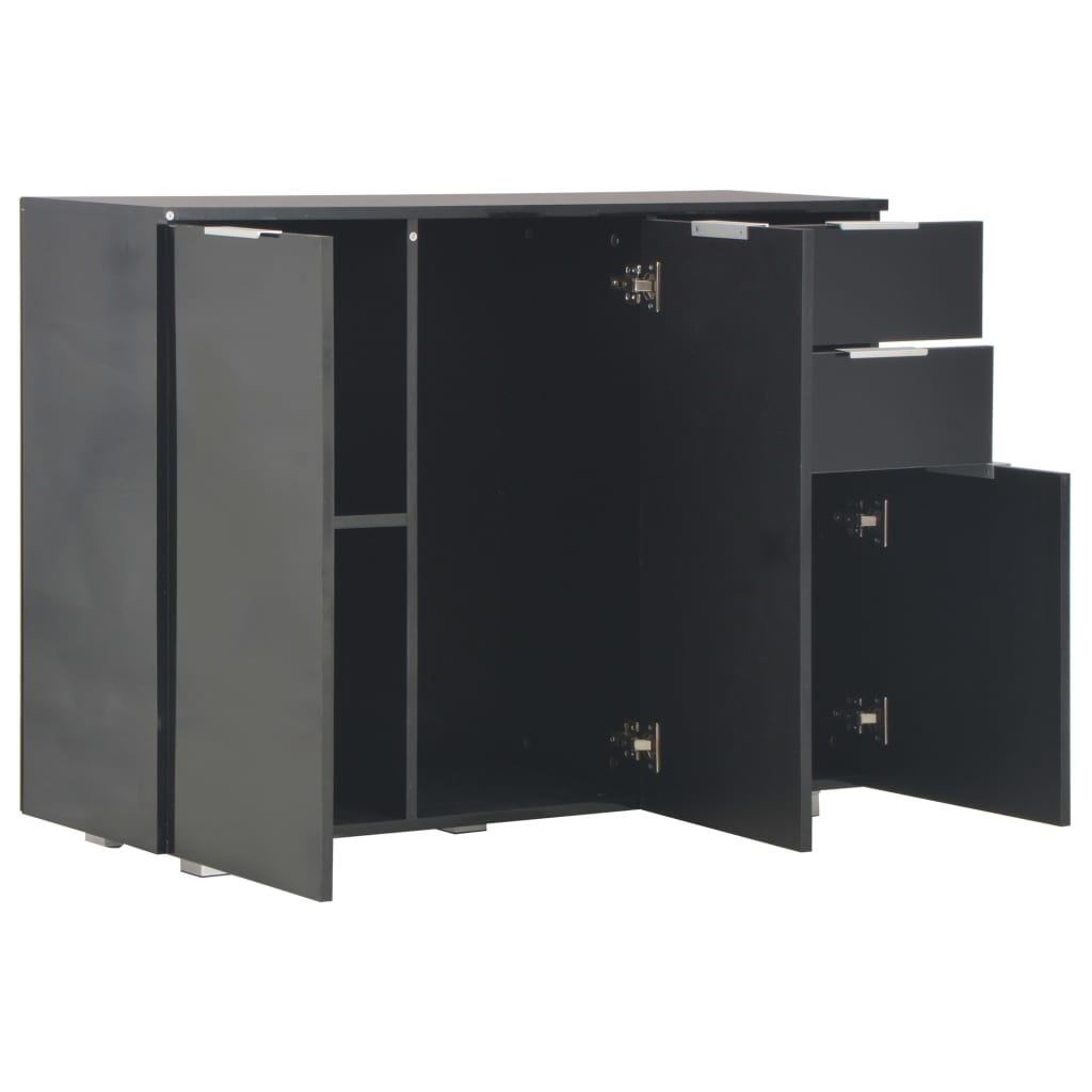 Buffet Noir brillant 107x35x80,5 cm - XIOS