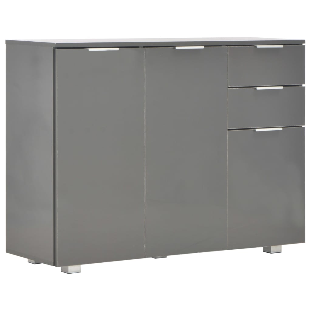 Buffet Gris brillant 107x35x80,5 cm - XIOS