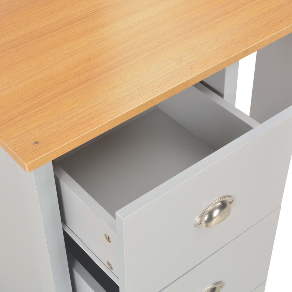 Coiffeuse avec miroir et tabouret Gris 104x45x131 cm - XIOS