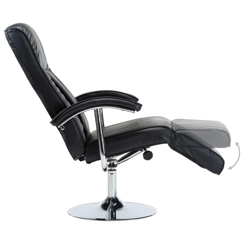 Fauteuil TV noir similicuir - XIOS