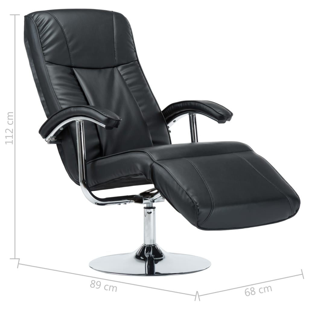 Fauteuil TV noir similicuir - XIOS