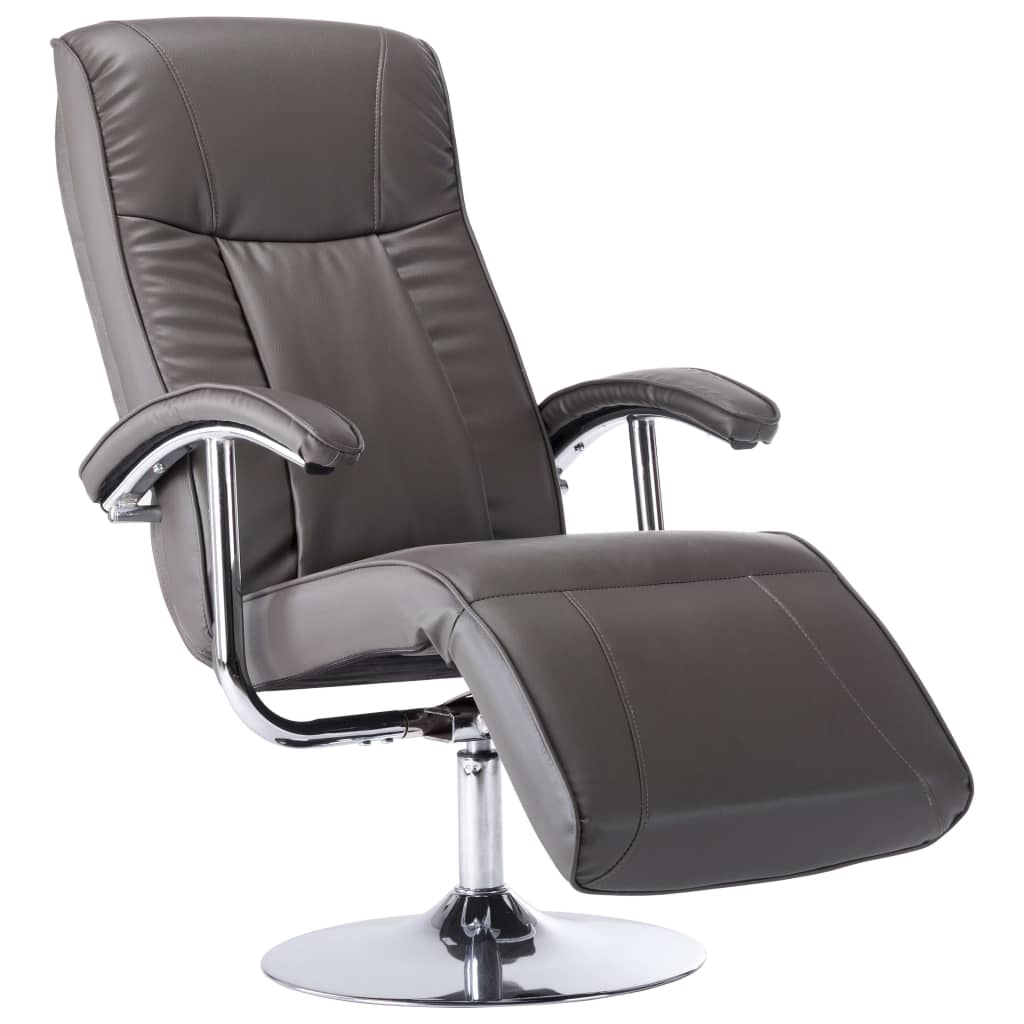 Fauteuil TV gris similicuir - XIOS
