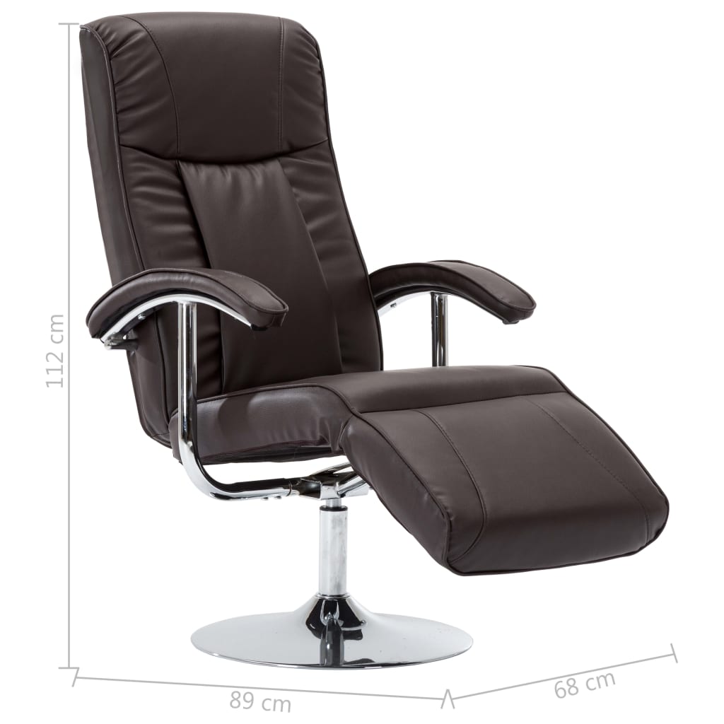 Fauteuil TV marron similicuir - XIOS