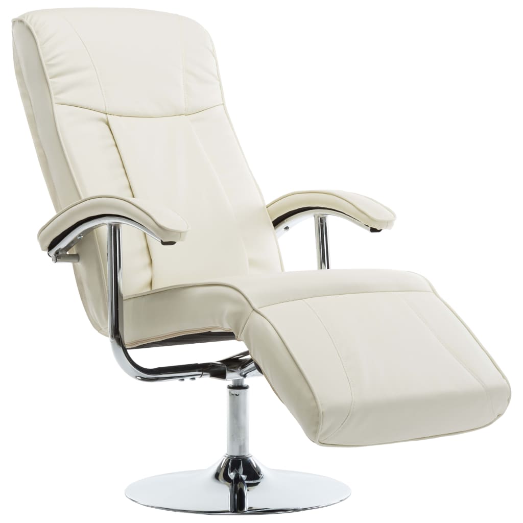 Fauteuil TV crème similicuir - XIOS