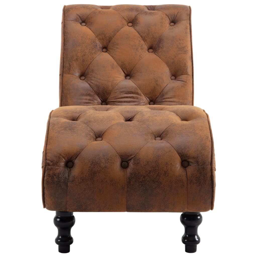 Chaise longue Marron Similicuir daim - XIOS