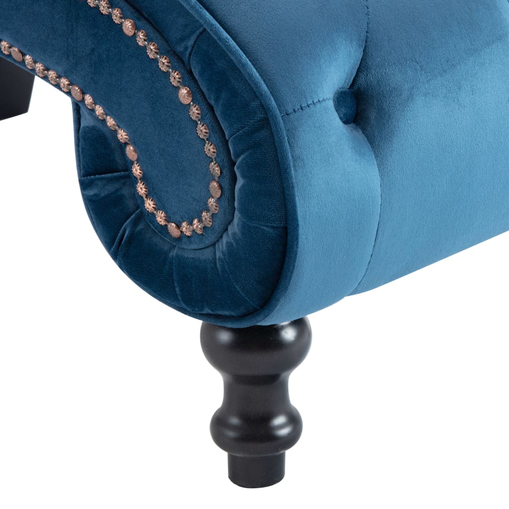 Chaise longue Bleu Velours - XIOS