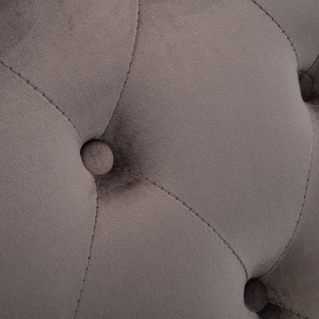 Chaise longue Velours Gris - XIOS