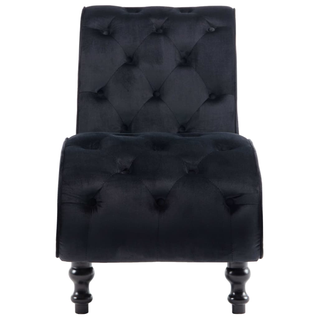 Chaise longue Noir Velours - XIOS