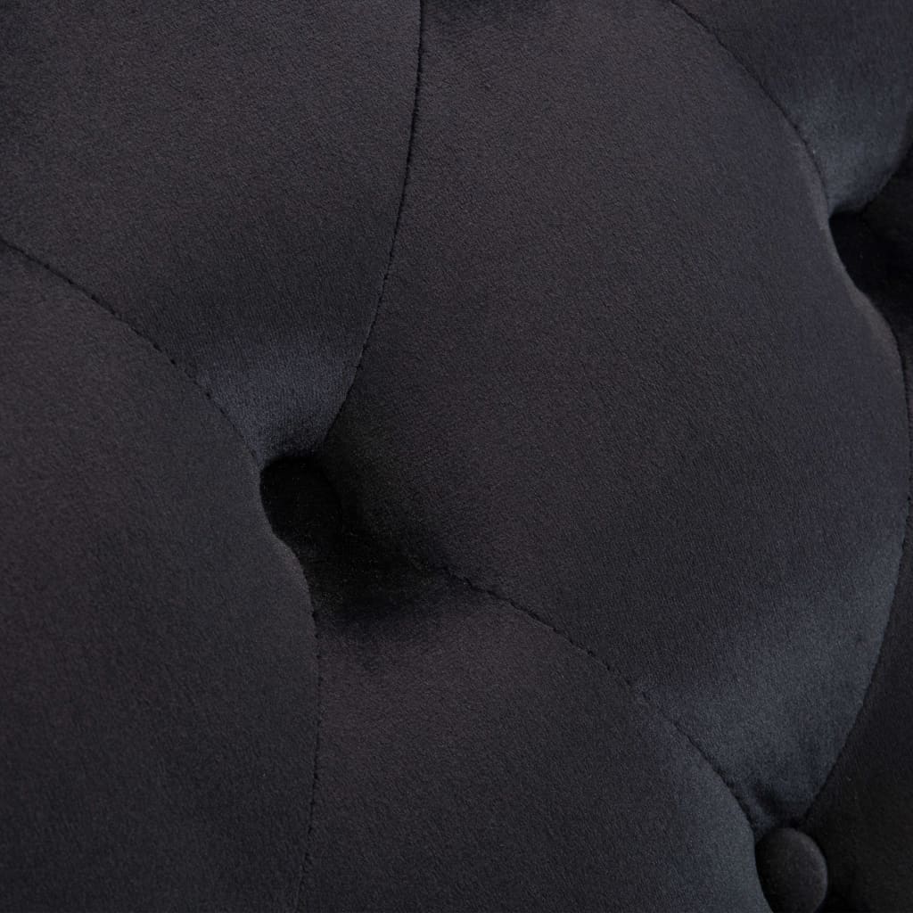 Chaise longue Noir Velours - XIOS