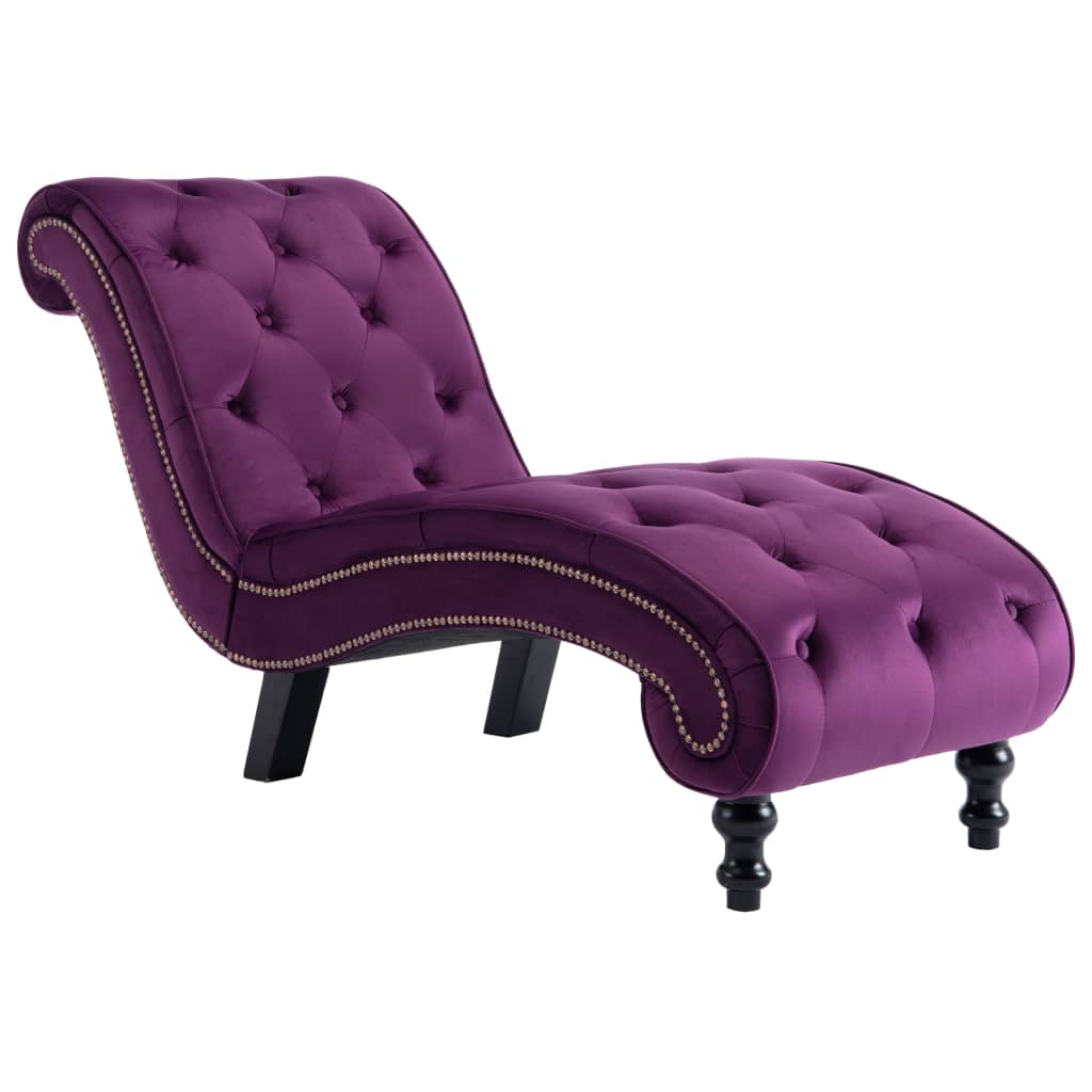 Chaise longue Velours Violet - XIOS