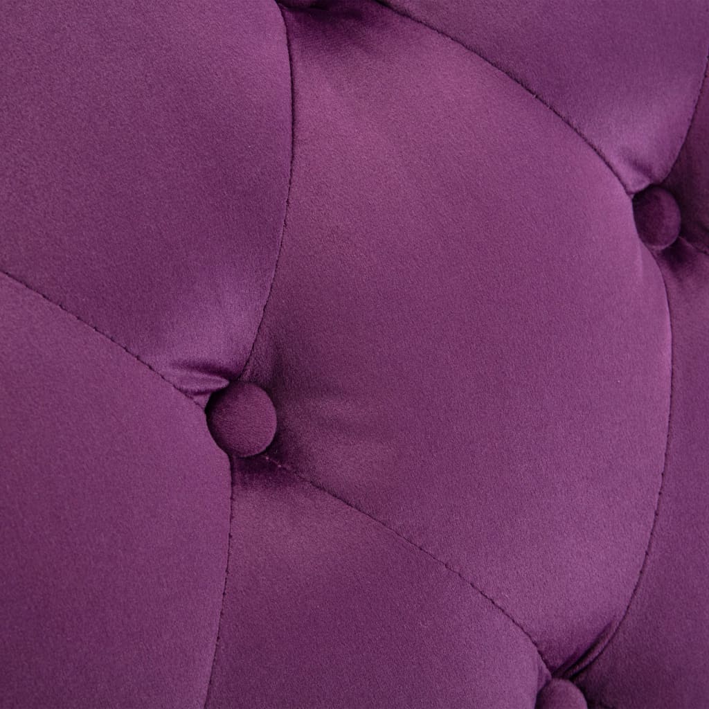 Chaise longue Velours Violet - XIOS