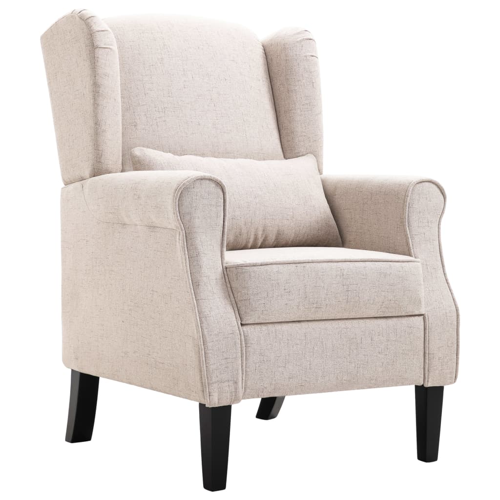 Fauteuil beige tissu - XIOS