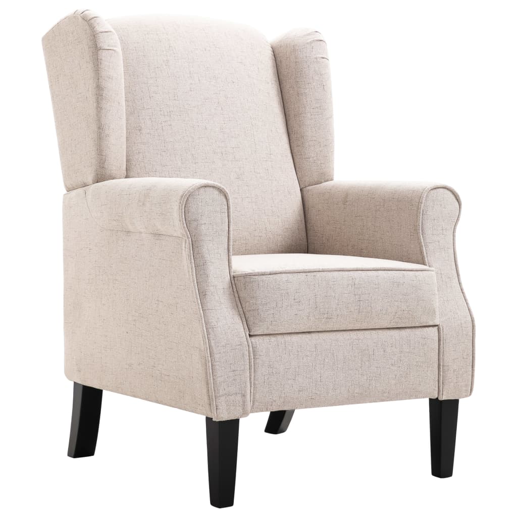 Fauteuil beige tissu - XIOS