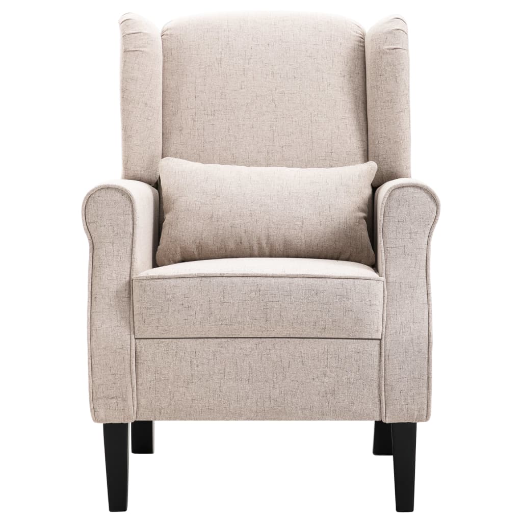Fauteuil beige tissu - XIOS