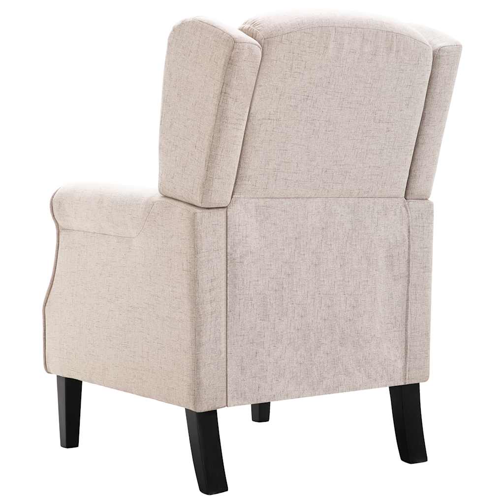 Fauteuil beige tissu