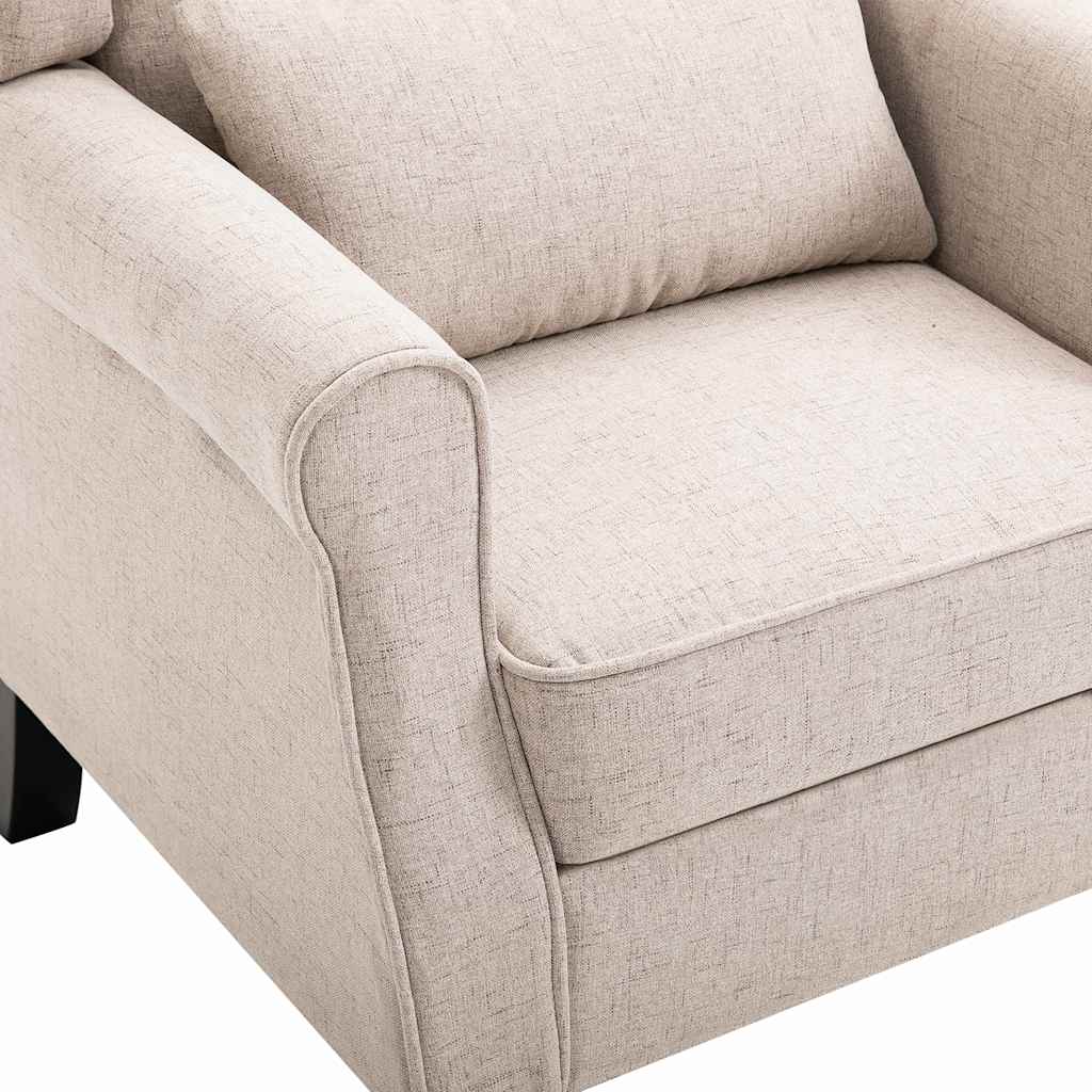 Fauteuil beige tissu