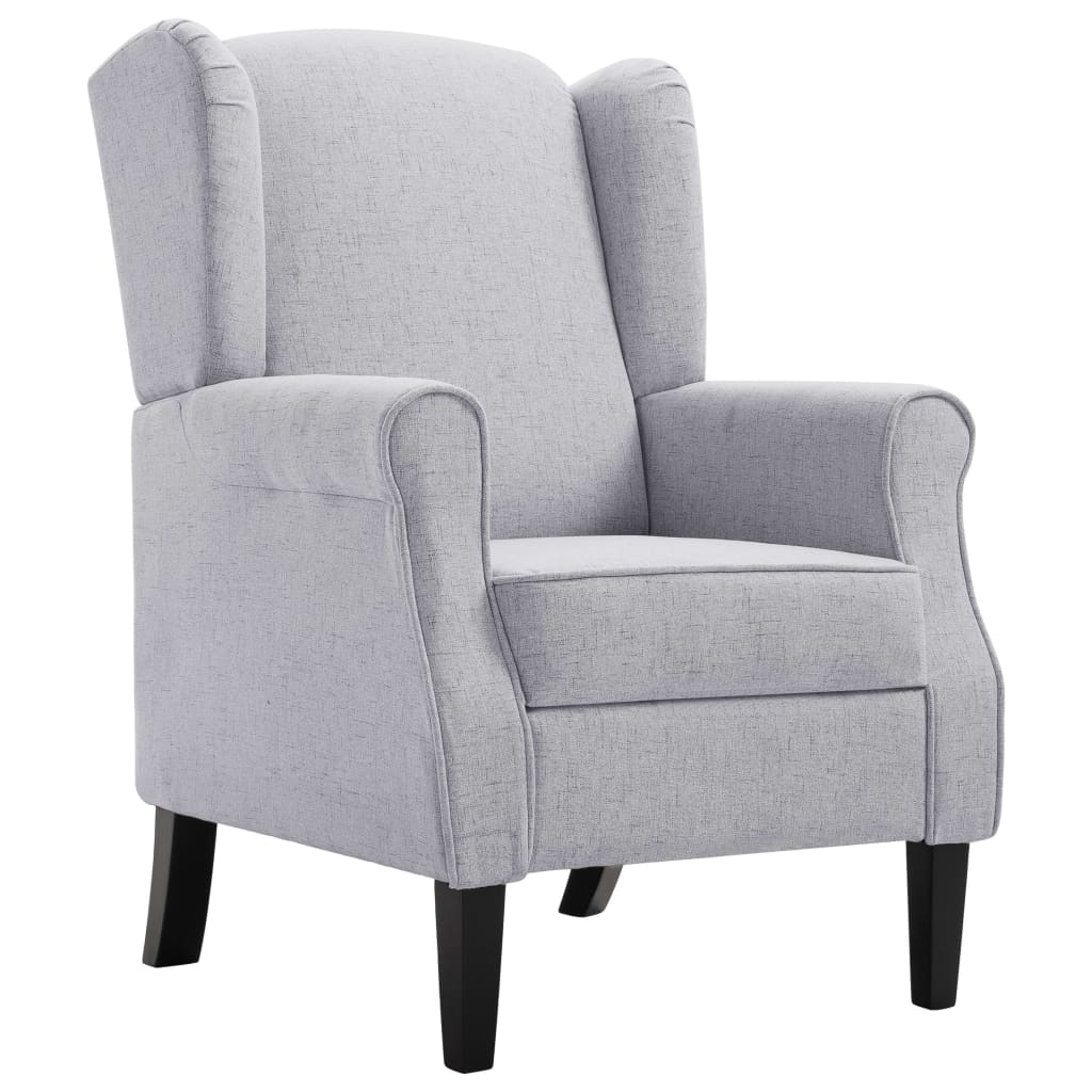 Fauteuil gris clair tissu - XIOS