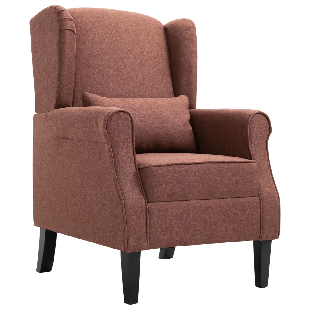 Fauteuil marron tissu - XIOS
