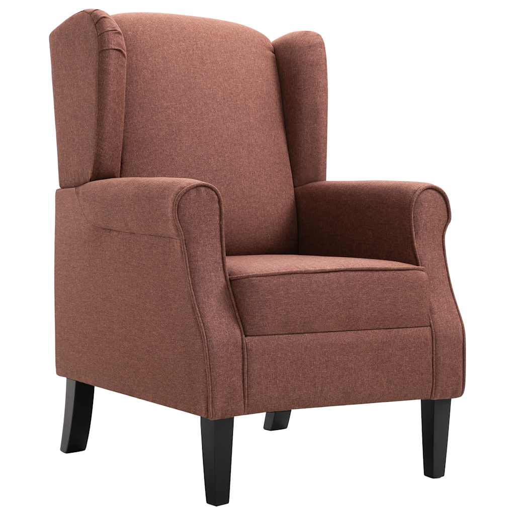 Fauteuil marron tissu