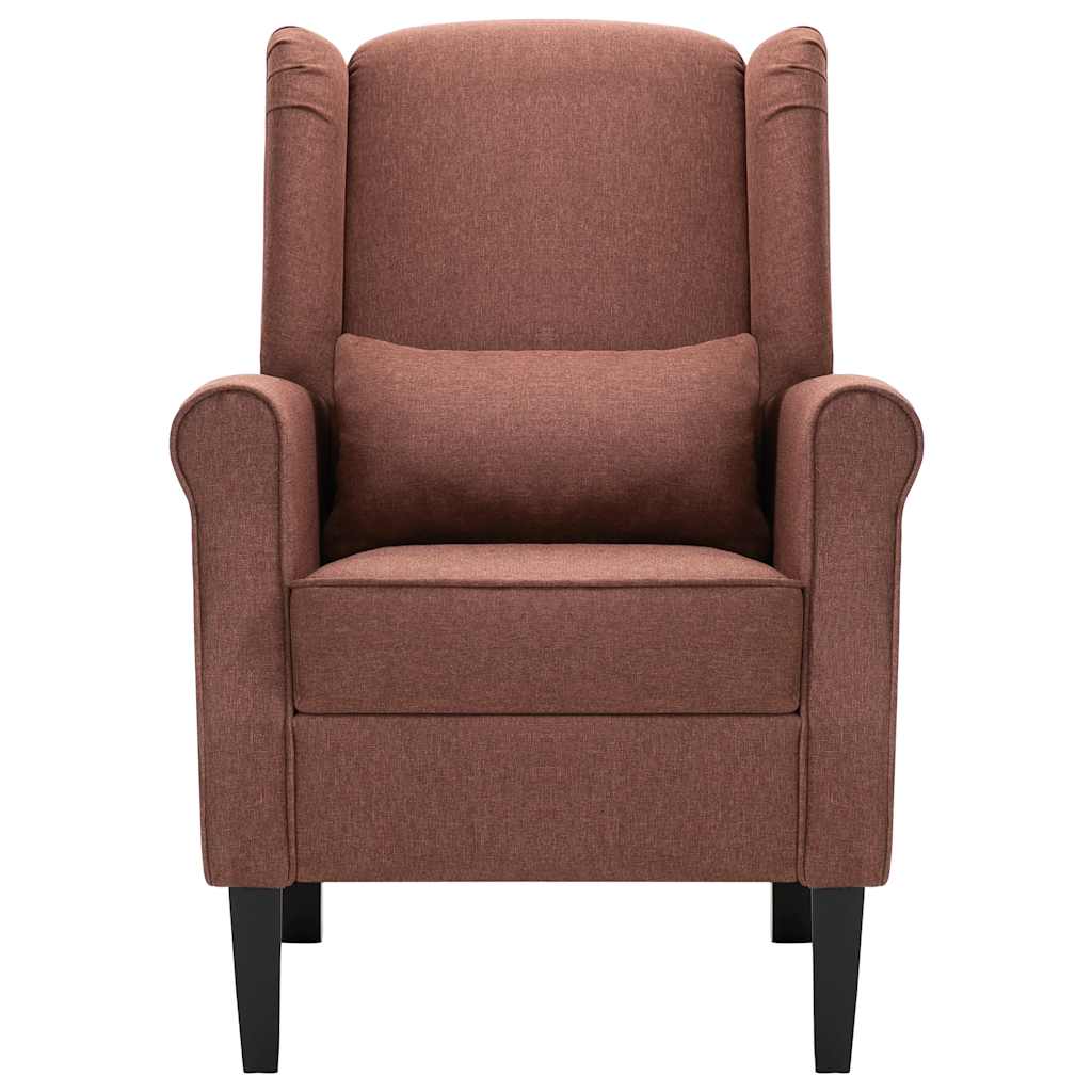 Fauteuil marron tissu