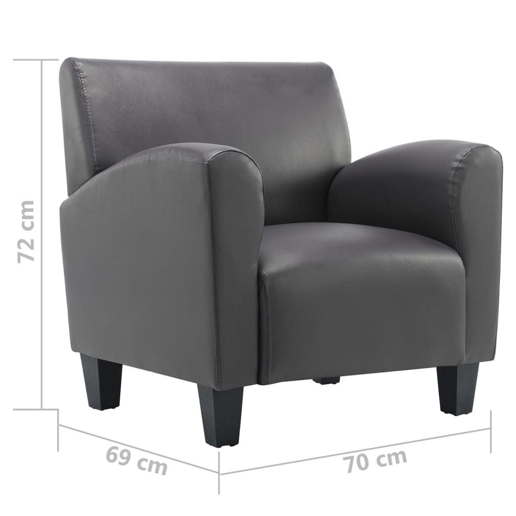 Chaise gris similicuir - XIOS