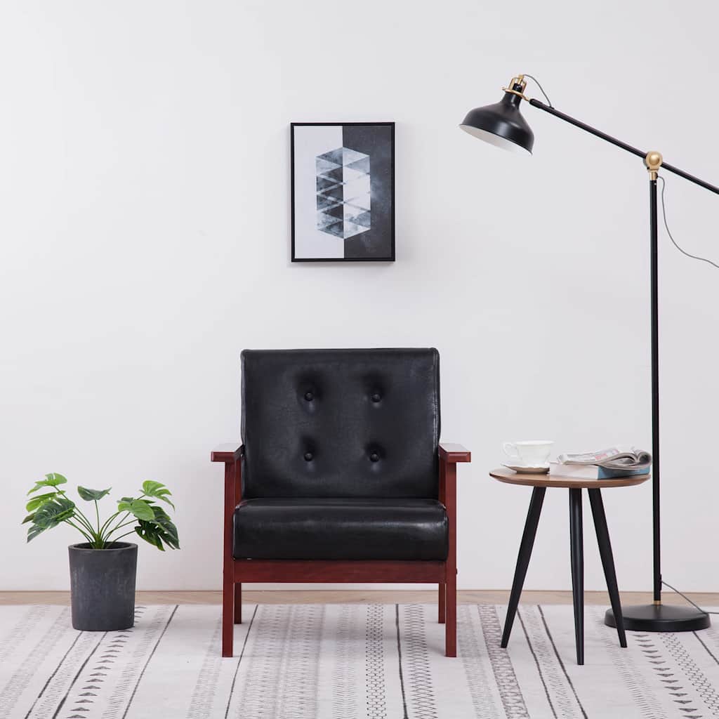 Fauteuil noir similicuir - XIOS