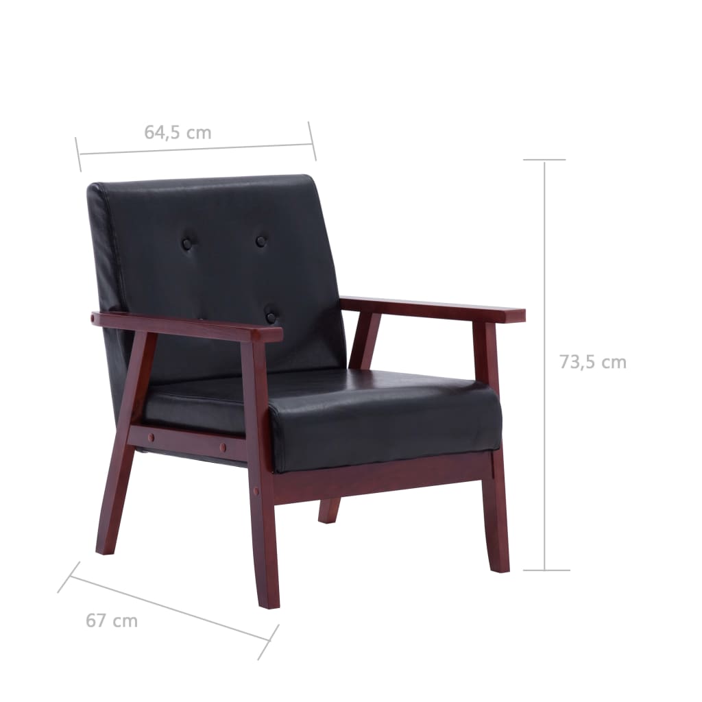 Fauteuil noir similicuir - XIOS