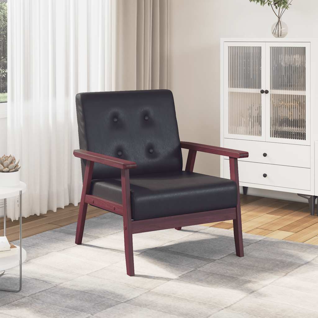 Fauteuil noir similicuir - XIOS