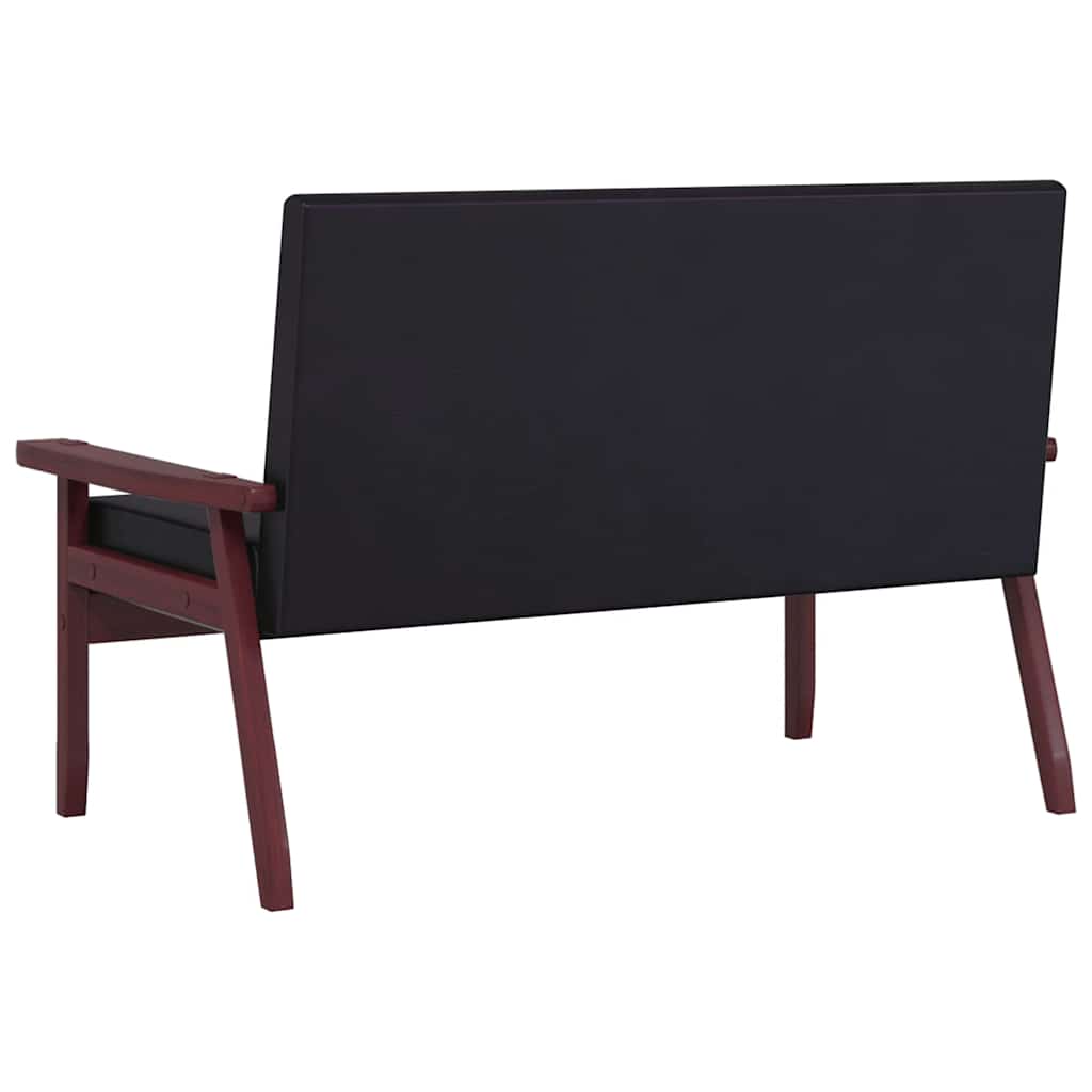 Canapé à 2 places Noir Similicuir - XIOS