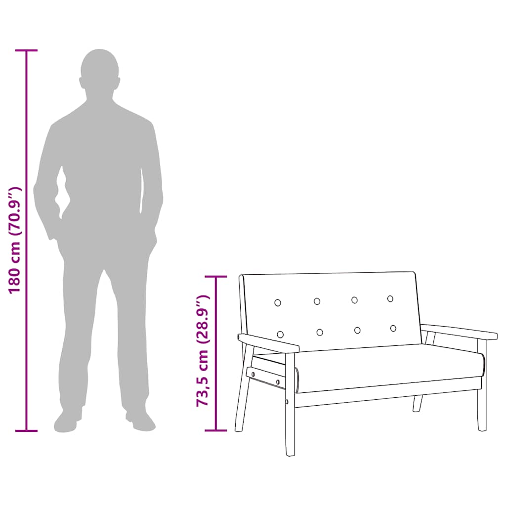 Canapé à 2 places Noir Similicuir - XIOS