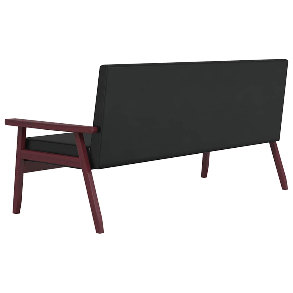 Canapé à 3 places Noir Similicuir - XIOS