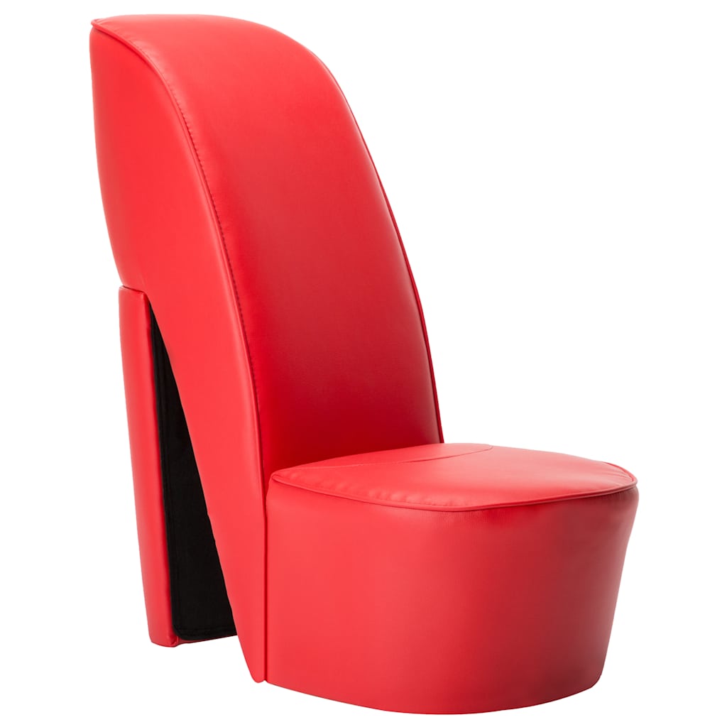 Chaise en forme de chaussure à talon haut Rouge Similicuir - XIOS
