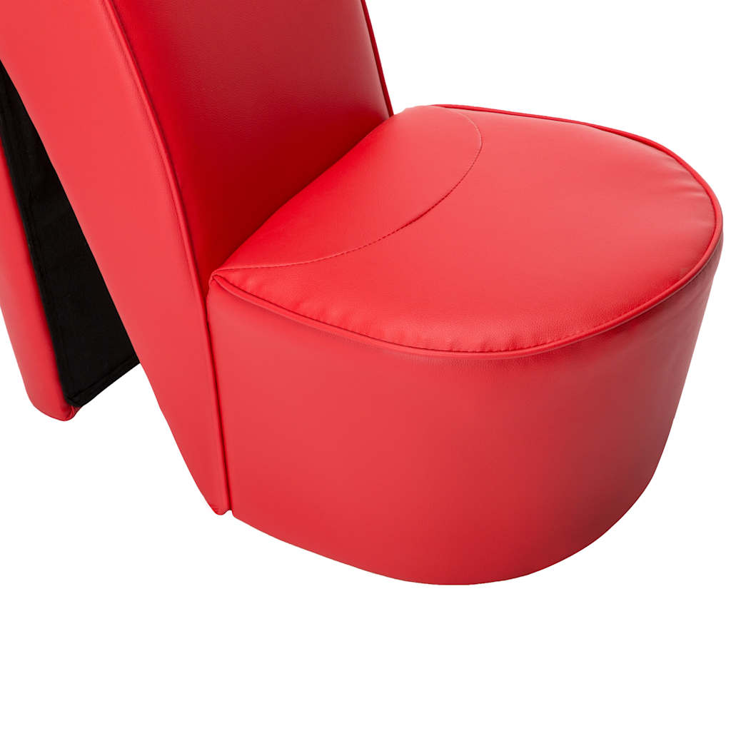 Chaise en forme de chaussure à talon haut Rouge Similicuir - XIOS
