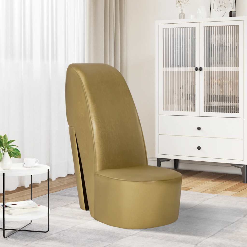 Chaise en forme de chaussure à talon haut Doré Similicuir - XIOS