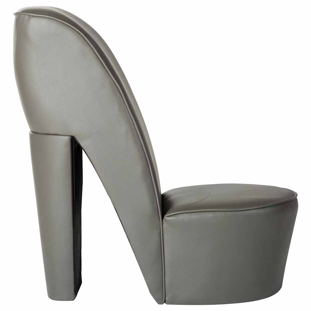 Chaise en forme de chaussure à talon haut Gris Similicuir - XIOS