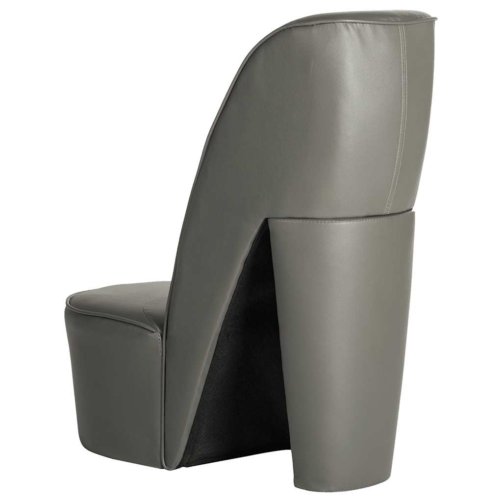 Chaise en forme de chaussure à talon haut Gris Similicuir - XIOS