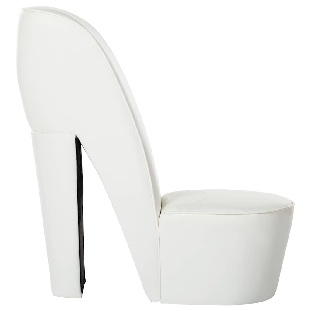 Chaise en forme de chaussure à talon haut Blanc Similicuir - XIOS