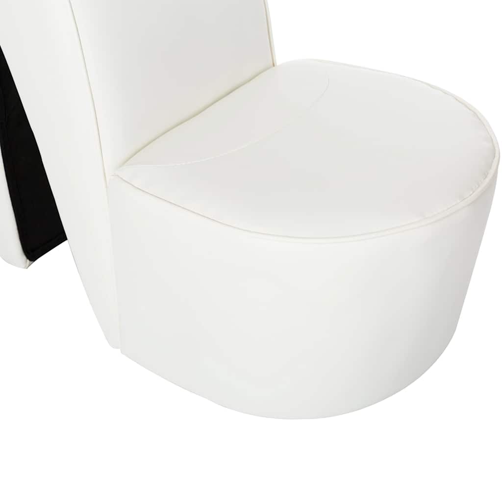 Chaise en forme de chaussure à talon haut Blanc Similicuir - XIOS