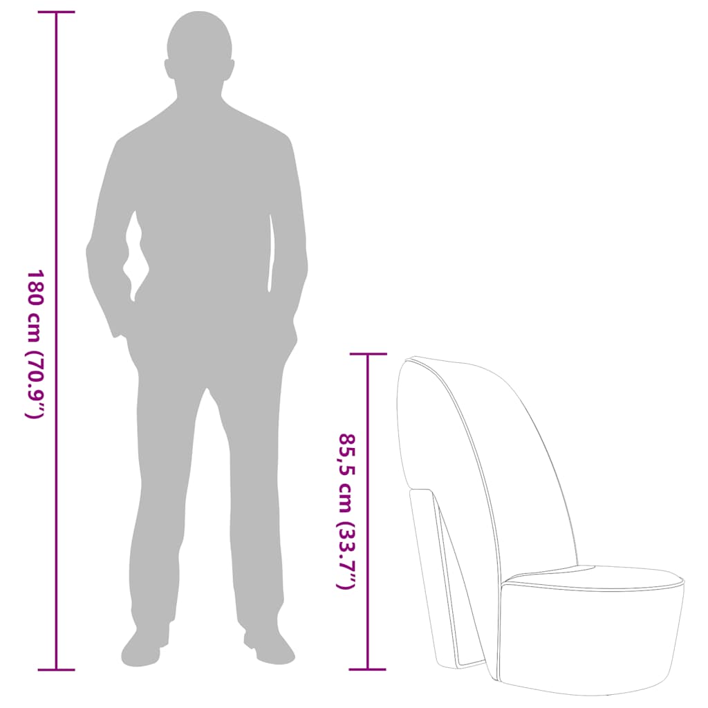 Chaise en forme de chaussure à talon haut Blanc Similicuir - XIOS