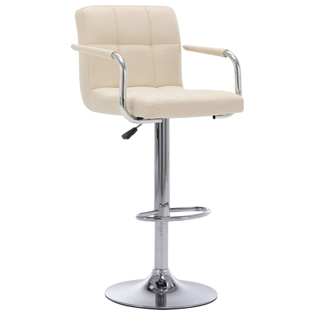 Chaises de bar lot de 2 crème tissu - XIOS