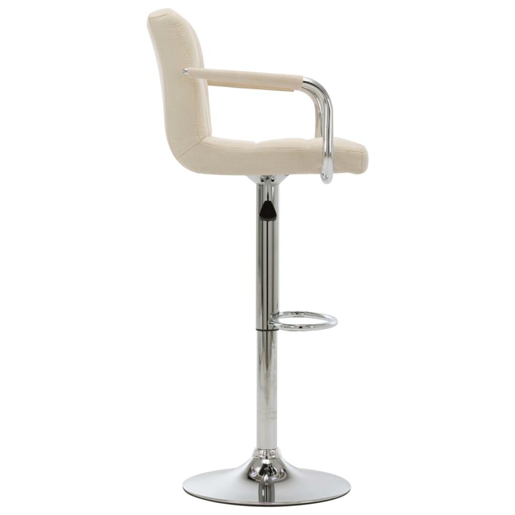 Chaises de bar lot de 2 crème tissu - XIOS