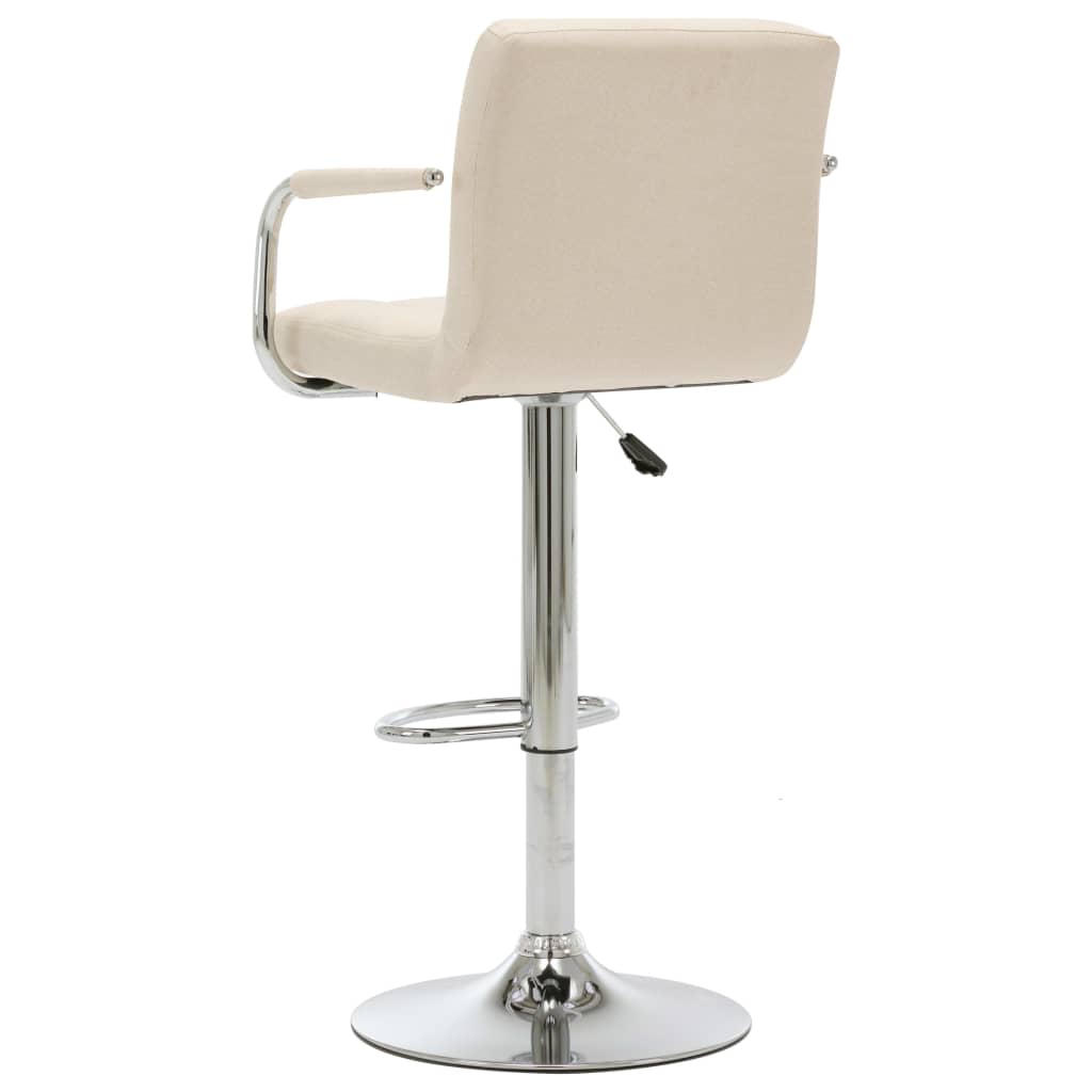 Chaises de bar lot de 2 crème tissu - XIOS
