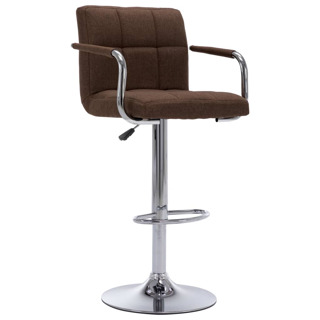 Chaises de bar lot de 2 marron tissu - XIOS